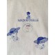 tote bag brodé motif "les parisiennes" en bleu