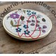 Kit de broderie: cercle fleuri de Pauline
