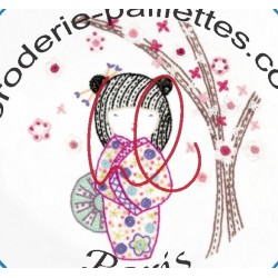 Kit de broderie: Yoshimi, jolie Kokeshi