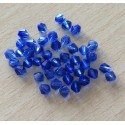 Sachet de perles à facettes bicône saphir bleu