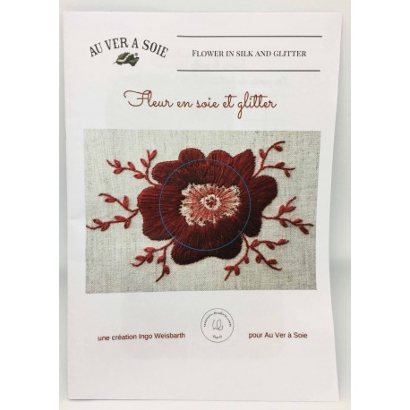 Kit "Fleur en soie et glitter"  pack Bordeaux