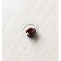 Rose en métal chocolat 12 mm
