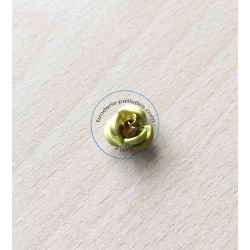 Rose en métal argent 12 mm