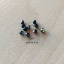 Sachet de perles à facettes irisées noir