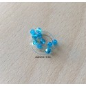 Sachet de perles à facettes irisées turquoise