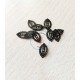 jolie paillette ovale filigrane noir