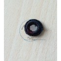 miroir shisha à coudre  disque  taille 1.5 cm  contour noir 