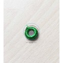 miroir shisha à coudre  disque  taille 1.5 cm  contour vert