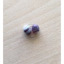 perle artisanale en verre "olive" couleur: violet