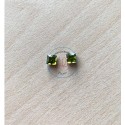Strass en verre  forme carré 6 x 6 mm lime green