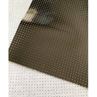 vinyle perforé argent nacré