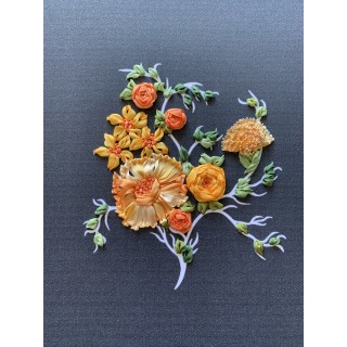 la branche fleurie orange