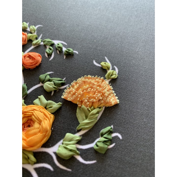 la branche fleurie orange