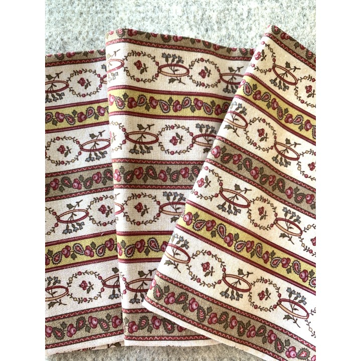 sachet  de tissu et fils assortis "Léontine"