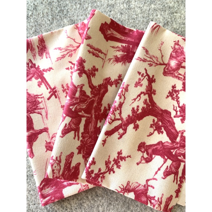 sachet  de tissu et fils assortis "Plaisirs de la campagne"