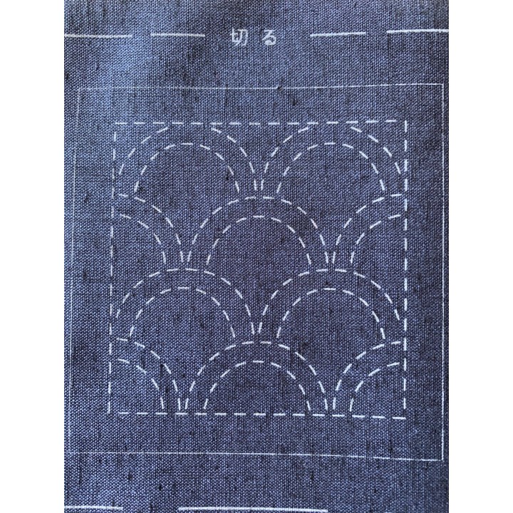 Sashiko patch coaster collection bleu