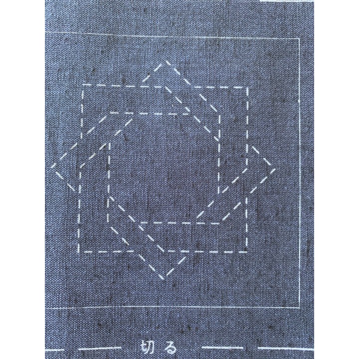 Sashiko patch coaster collection bleu