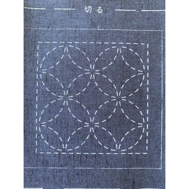 Sashiko patch coaster collection bleu