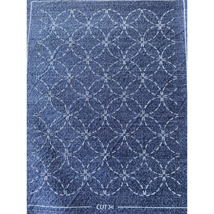 Sashiko patch mending collection indigo