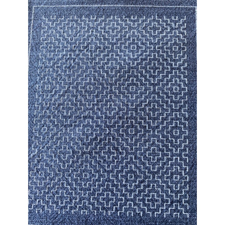 Sashiko patch mending collection indigo