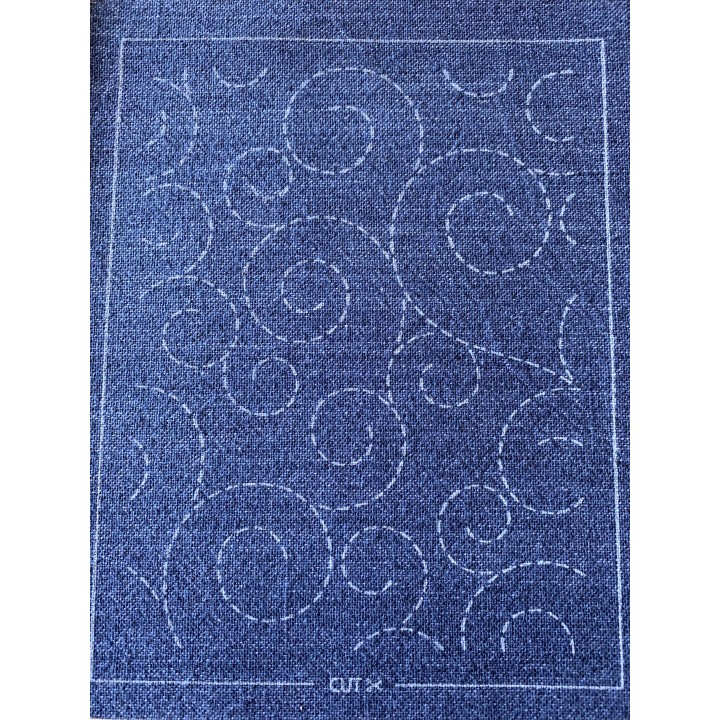 Sashiko patch mending collection indigo