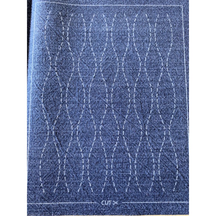 Sashiko patch mending collection indigo