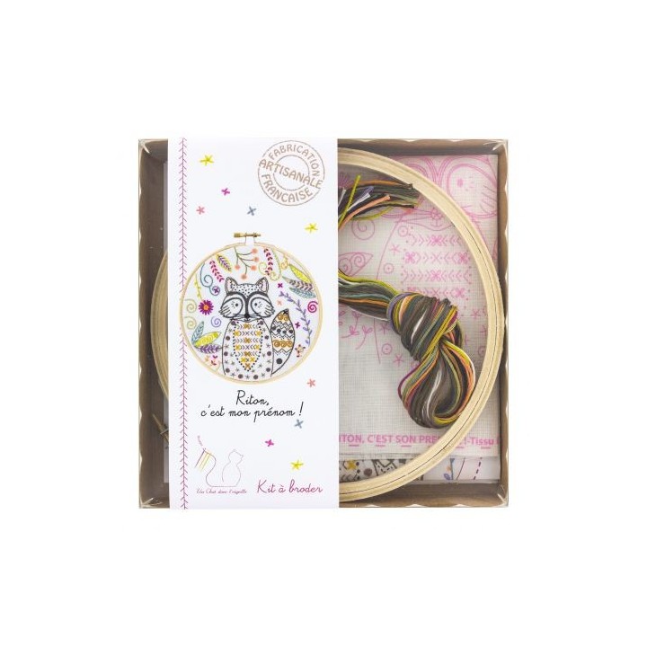 Kit de broderie: Riton, c'est mon prénom