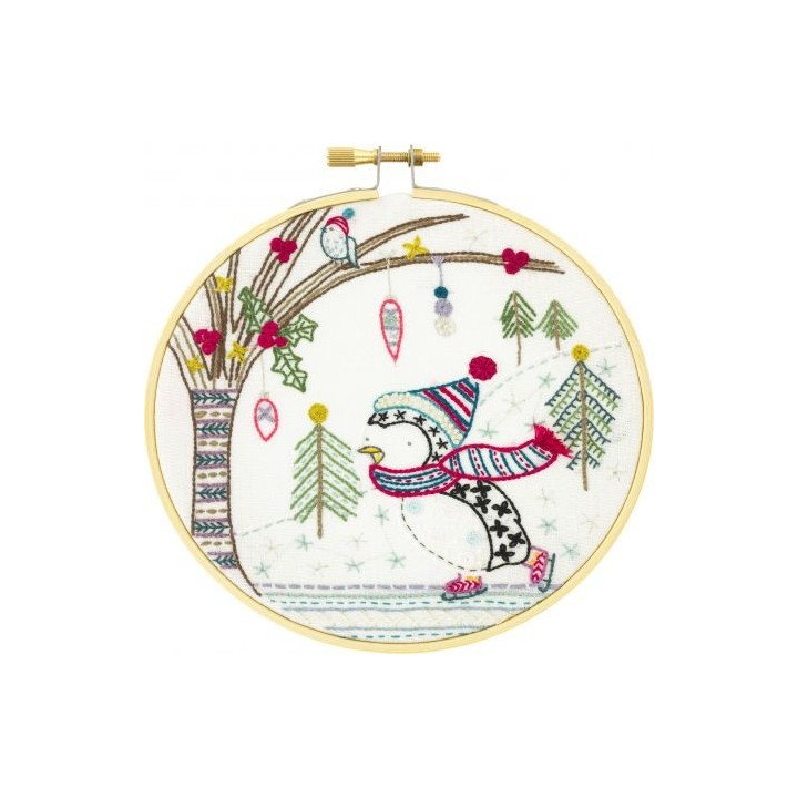 Kit de broderie: Gaspard, star de la patinoire