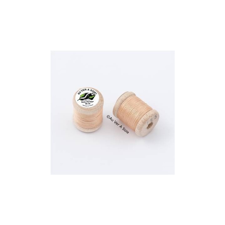 Bobine Soie perlée 767 rose pâle  "Au ver à soie" 