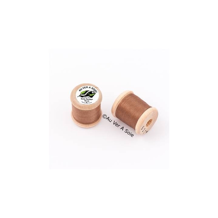 Bobine Soie perlée 767 rose pâle  "Au ver à soie" 