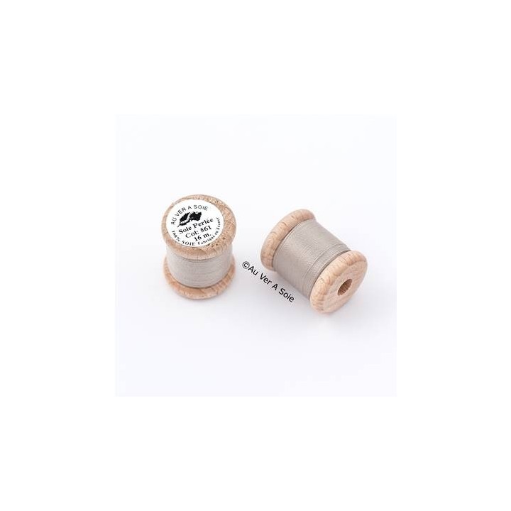 Bobine Soie perlée 767 rose pâle  "Au ver à soie" 