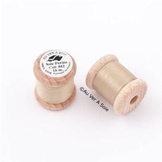 Bobine Soie perlée 767 rose pâle  "Au ver à soie" 