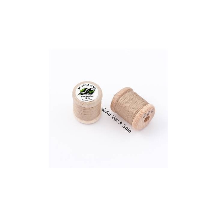 Bobine Soie perlée 767 rose pâle  "Au ver à soie" 