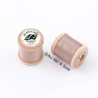 Bobine Soie perlée 767 rose pâle  "Au ver à soie" 