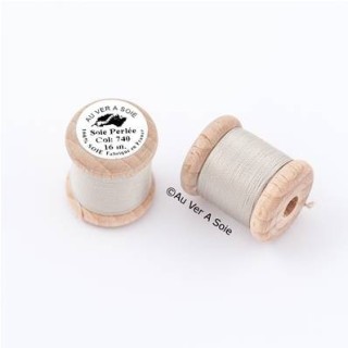 Bobine Soie perlée 767 rose pâle  "Au ver à soie" 