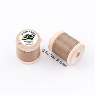 Bobine Soie perlée 767 rose pâle  "Au ver à soie" 