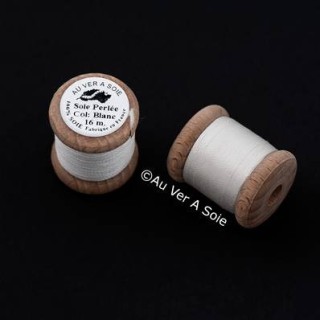 Bobine Soie perlée 767 rose pâle  "Au ver à soie" 