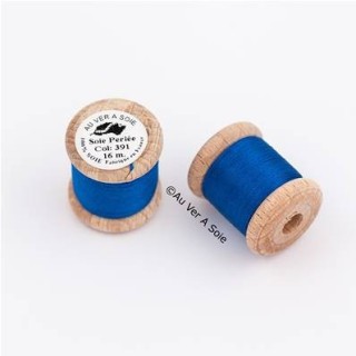 Bobine Soie perlée 391 royal blue "Au ver à soie"