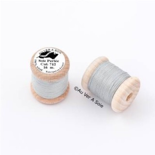 Bobine Soie perlée 767 rose pâle  "Au ver à soie" 