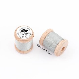 Bobine Soie perlée 767 rose pâle  "Au ver à soie" 