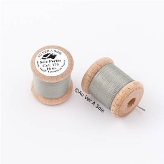 Bobine Soie perlée 767 rose pâle  "Au ver à soie" 