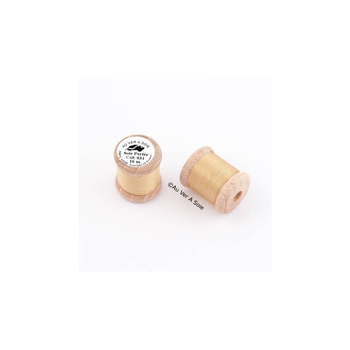 Bobine Soie perlée 767 rose pâle  "Au ver à soie" 