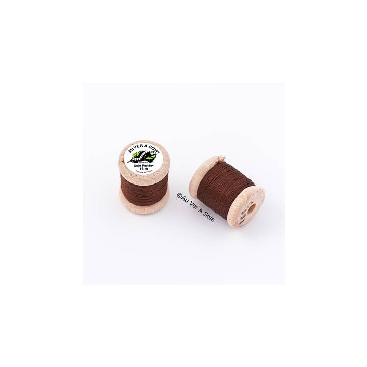 Bobine Soie perlée 767 rose pâle  "Au ver à soie" 
