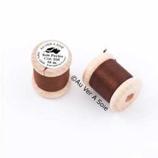 Bobine Soie perlée 767 rose pâle  "Au ver à soie" 