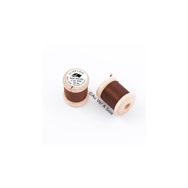 Bobine Soie perlée 767 rose pâle  "Au ver à soie" 