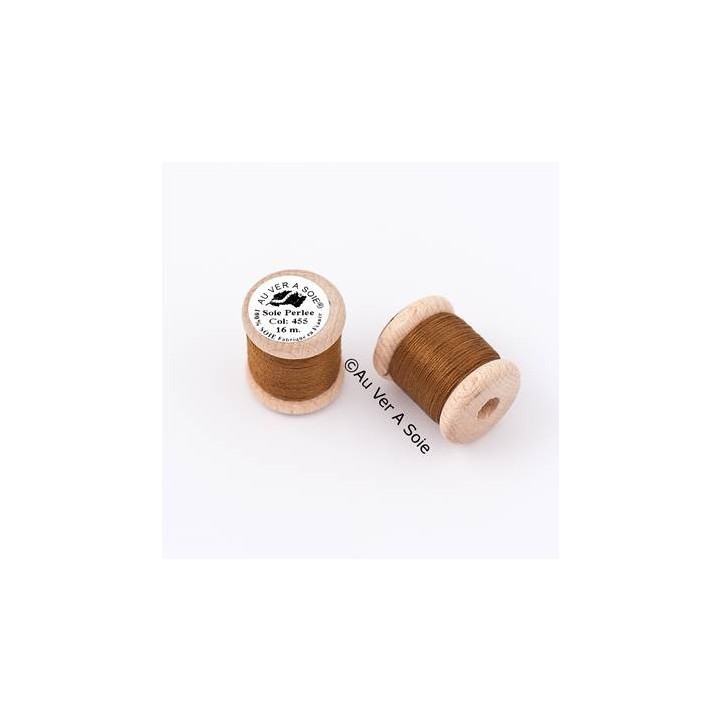 Bobine Soie perlée 767 rose pâle  "Au ver à soie" 