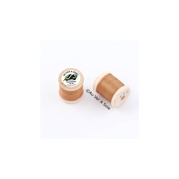 Bobine Soie perlée 767 rose pâle  "Au ver à soie" 