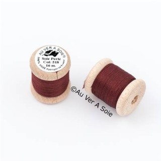 Bobine Soie perlée 767 rose pâle  "Au ver à soie" 