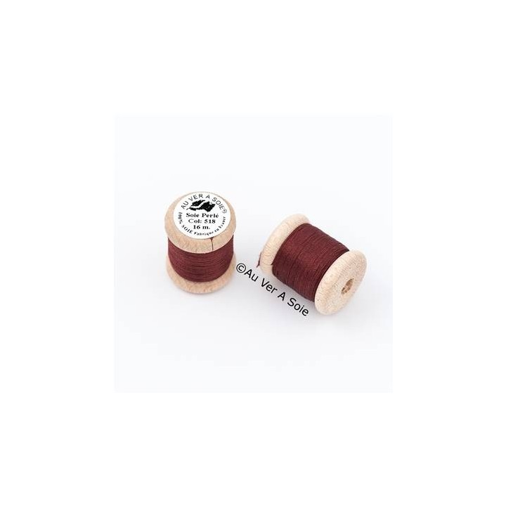 Bobine Soie perlée 767 rose pâle  "Au ver à soie" 