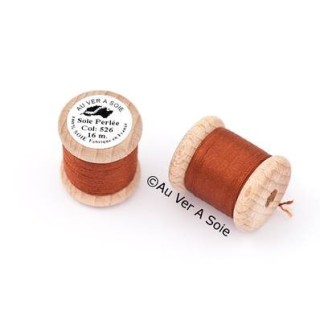 Bobine Soie perlée 767 rose pâle  "Au ver à soie" 